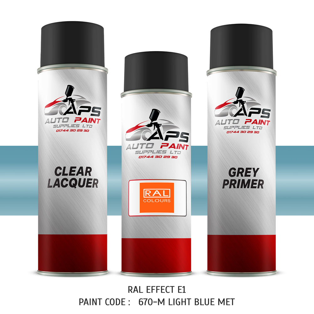 RAL effect paint code 670-M Light blue metallic