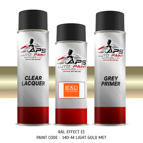 RAL effect paint code 140M light gold metallic