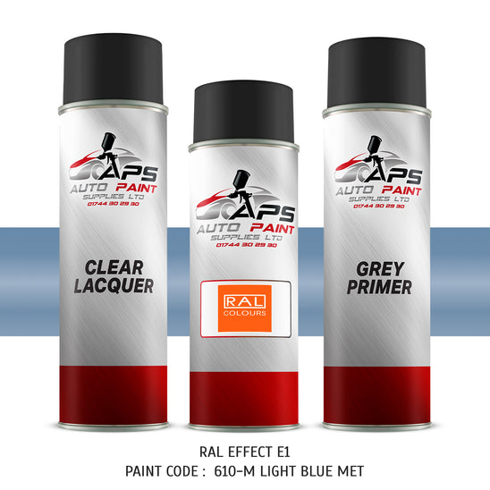 RAL effect paint code 610M Light blue metallic