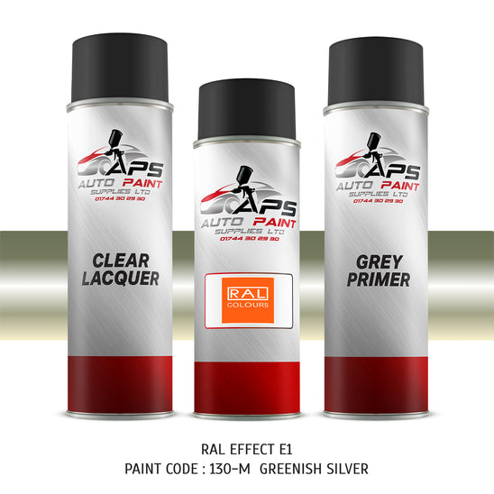 130m Color RAL effect paint code 130-M greenish silver metallic